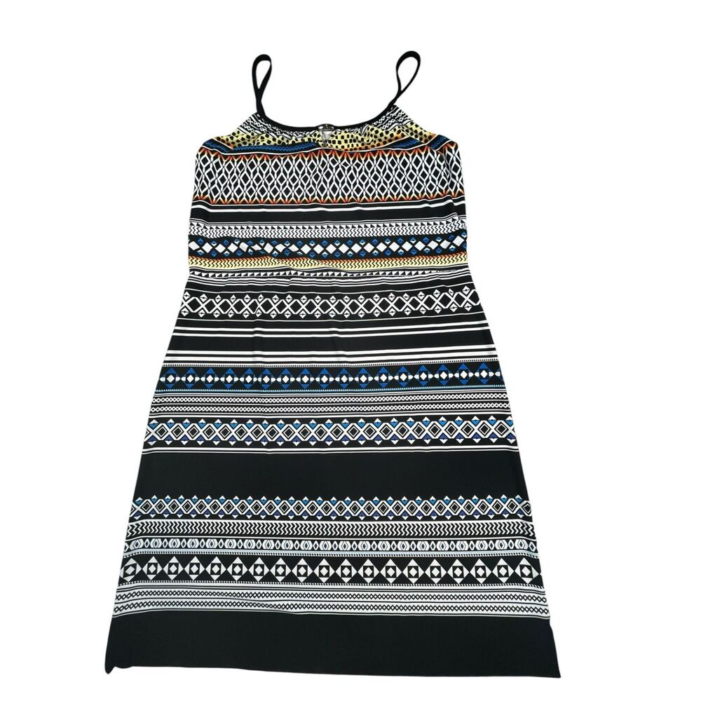White House Black Market Geometric Tribal Print Sleeveless Dress Women’s Small